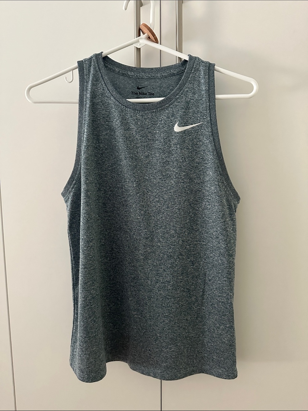 Nike teal green Sleeveless Training Tank with White Swoosh
